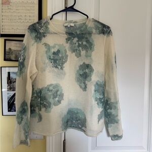 Vince Floral Print Sweater